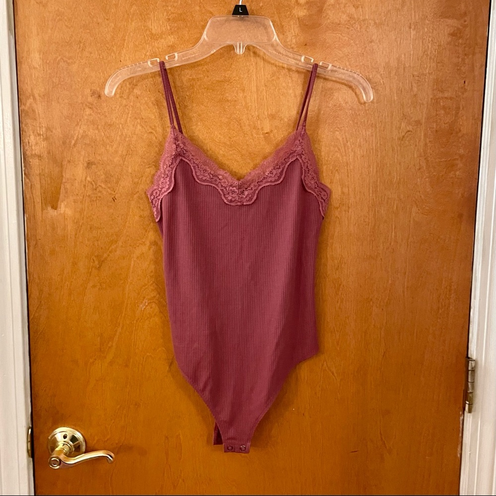 American Eagle Lace Trim Bodysuit